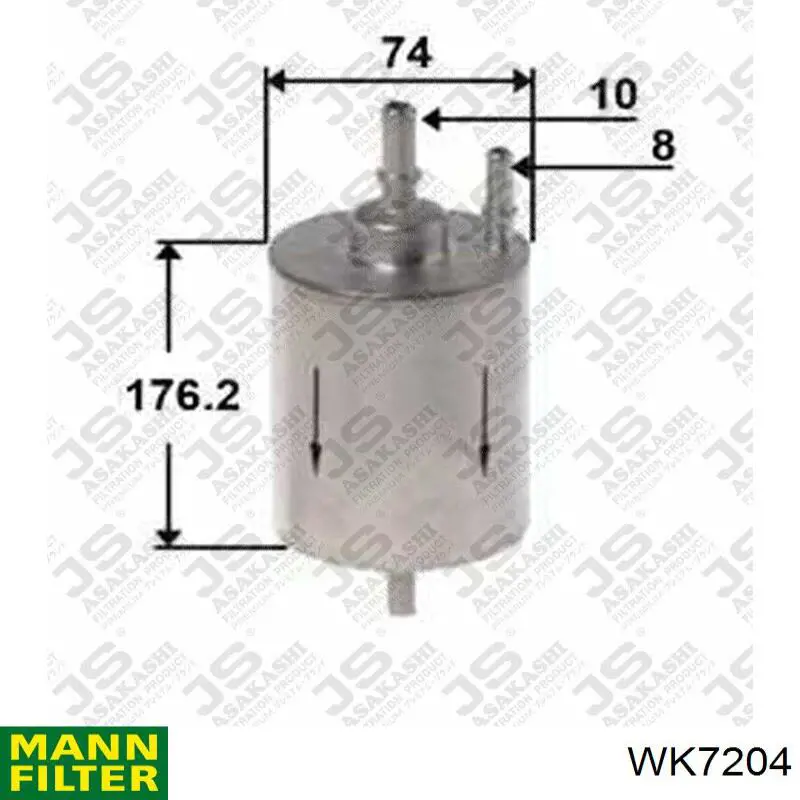 Топливный фильтр WK7204 Mann-Filter