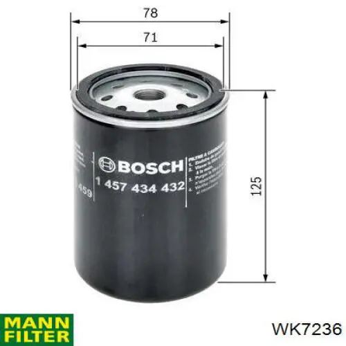 Топливный фильтр WK7236 Mann-Filter