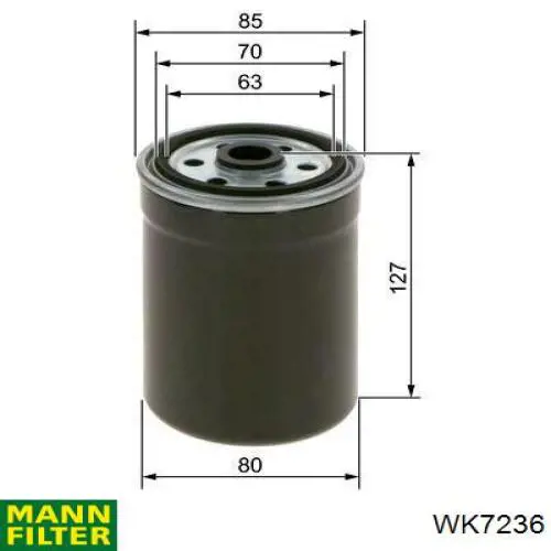 Фильтр тонкой очистки топлива Mann-Filter WK7236 цена, от 4.52 USD