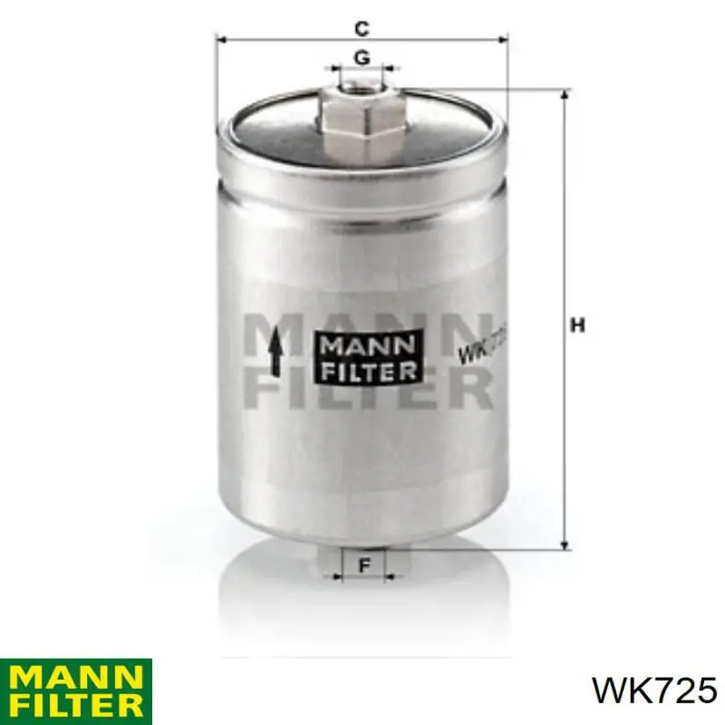Filtro combustible WK725 Mann-Filter