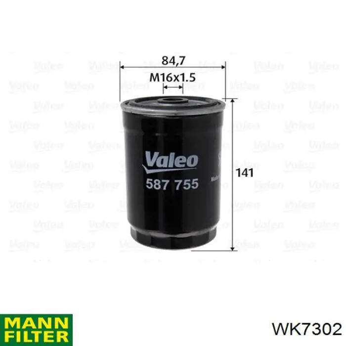 Filtro combustible WK7302 Mann-Filter