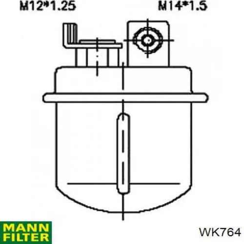 Filtro combustible WK764 Mann-Filter