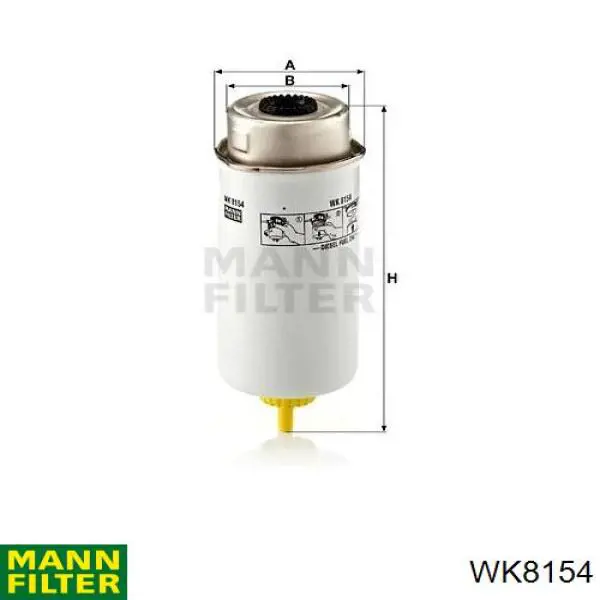 WK 8154 Mann-Filter топливный фильтр