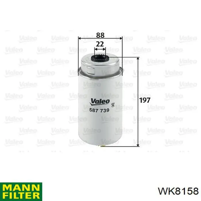 Топливный фильтр WK8158 Mann-Filter