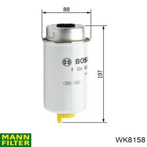 Фильтр топливный Mann-Filter WK8158