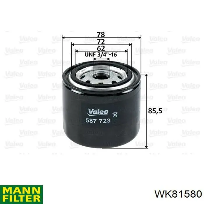 Топливный фильтр WK81580 Mann-Filter