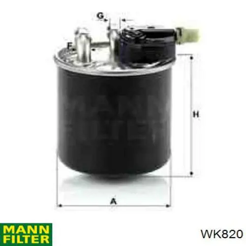 WK820 Mann-Filter Фильтр топлива