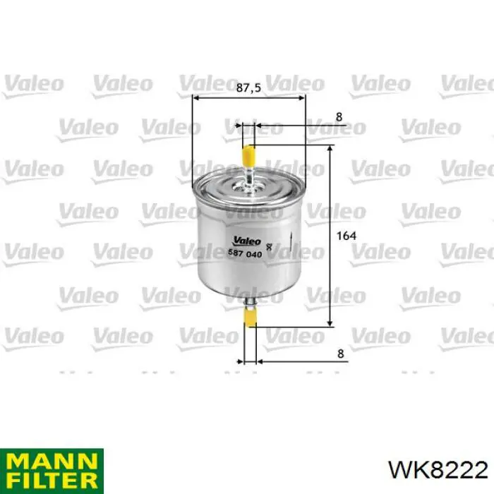 Filtro combustible WK8222 Mann-Filter