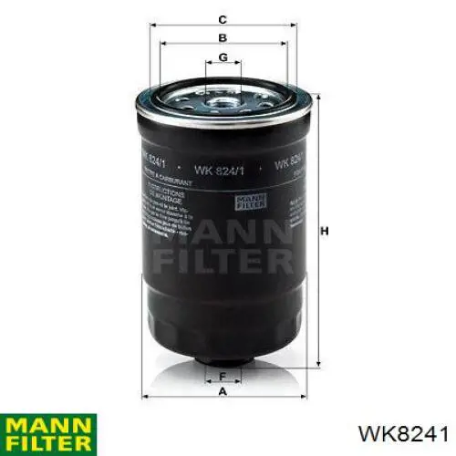 Filtro combustible WK8241 Mann-Filter