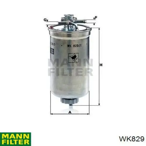 WK829 Mann-Filter топливный фильтр