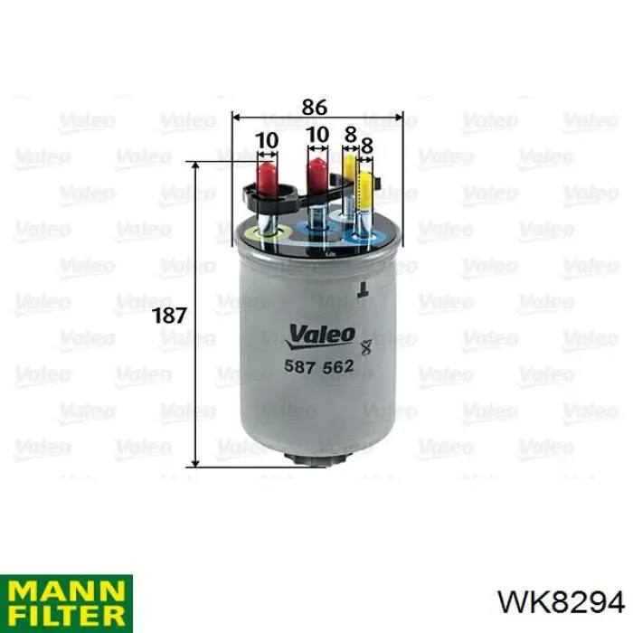 Filtro combustible WK8294 Mann-Filter