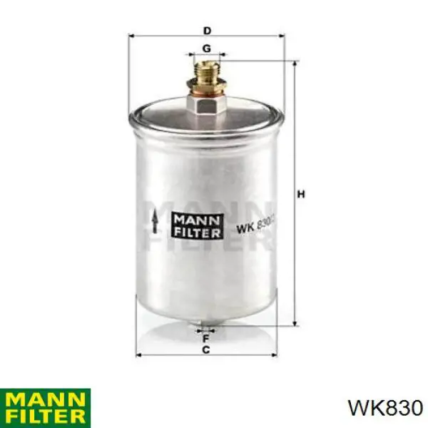 Топливный фильтр WK830 Mann-Filter