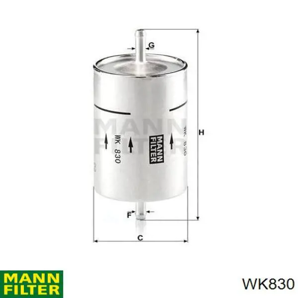 Filtro combustible WK830 Mann-Filter