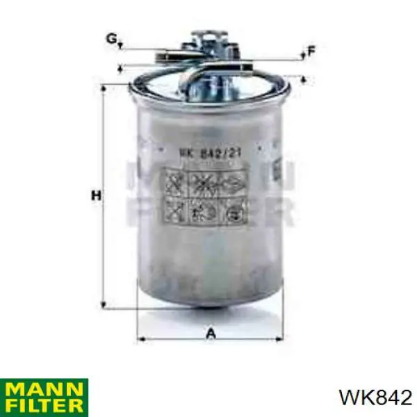 Filtro combustible WK842 Mann-Filter