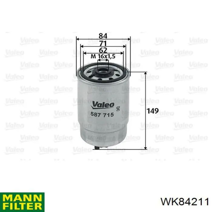 WK84211 Mann-Filter топливный фильтр