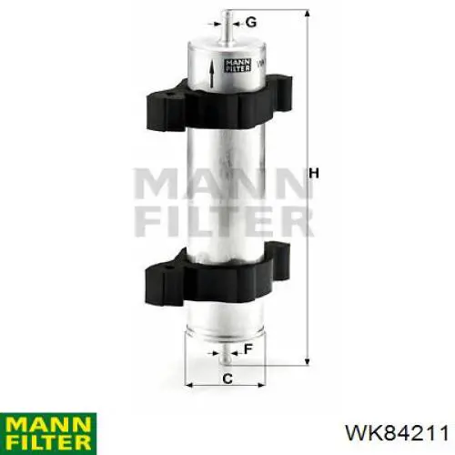 Фильтр тонкой очистки топлива Mann-Filter WK84211 цена, от 17.80 USD