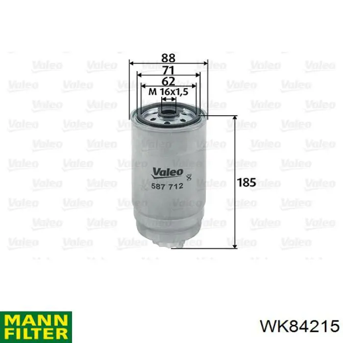 WK84215 Mann-Filter топливный фильтр