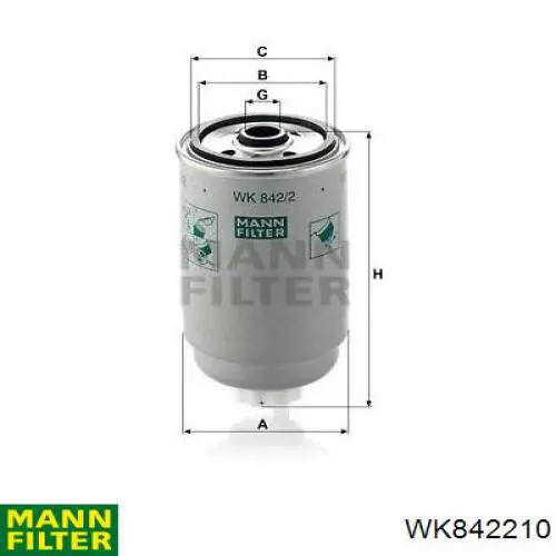 WK842210 Mann-Filter топливный фильтр