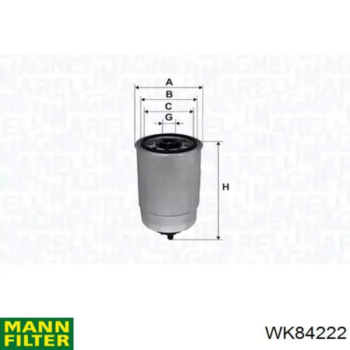 WK84222 Mann-Filter топливный фильтр