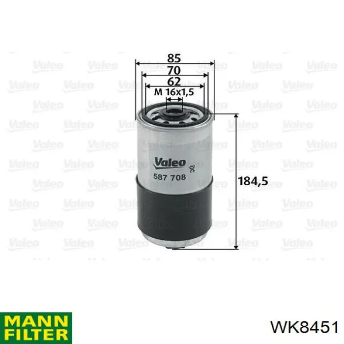 Filtro combustible WK8451 Mann-Filter