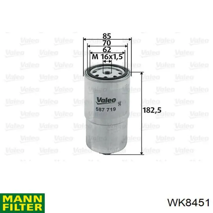 Купить WK8451 Mann-Filter Фильтр-отстойник топлива грубой очистки