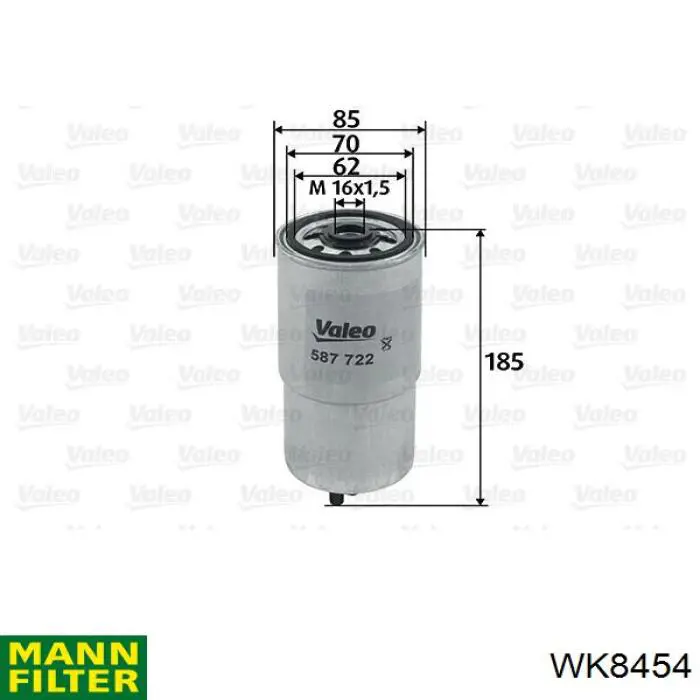 WK8454 Mann-Filter топливный фильтр
