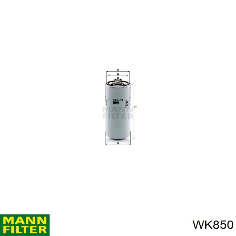 WK850 Mann-Filter топливный фильтр