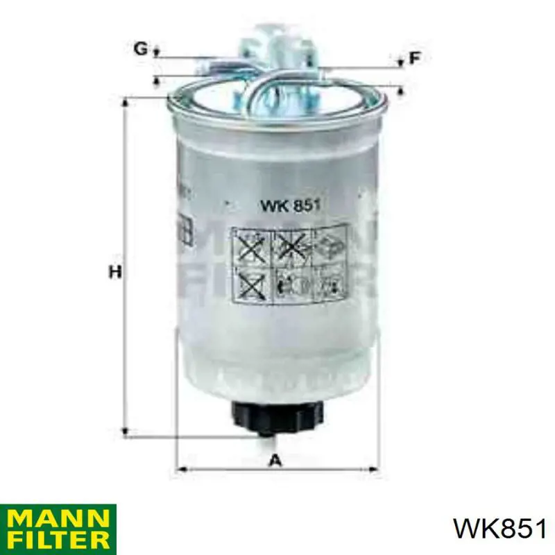 Filtro combustible WK851 Mann-Filter