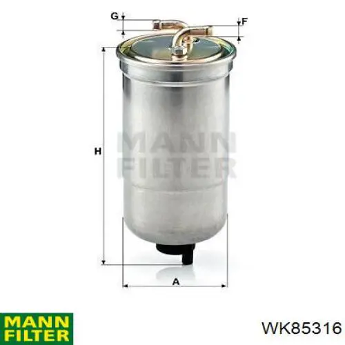 WK85316 Mann-Filter топливный фильтр