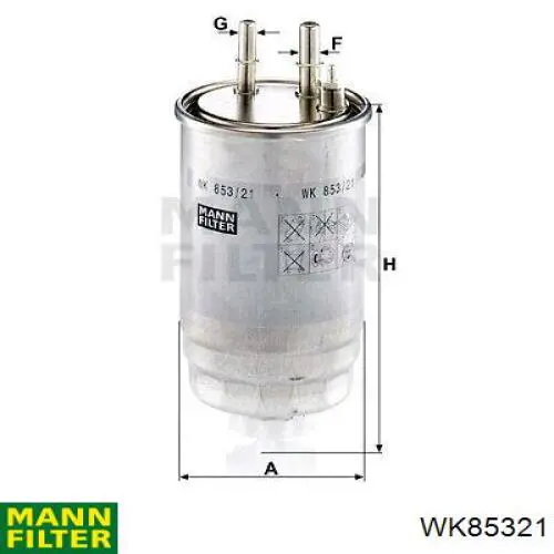 Filtro combustible WK85321 Mann-Filter
