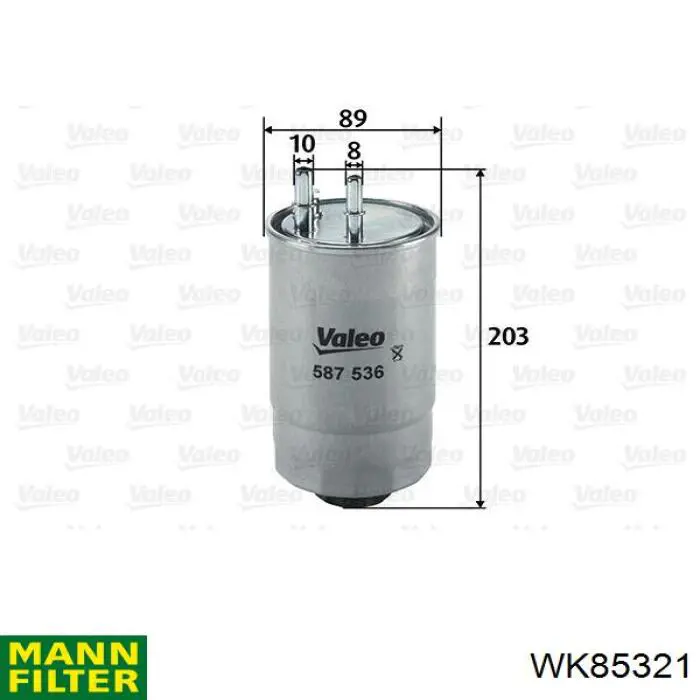 WK85321 Mann-Filter топливный фильтр