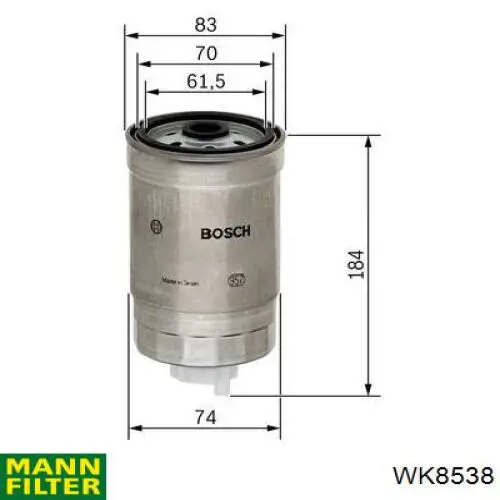 WK8538 Mann-Filter топливный фильтр