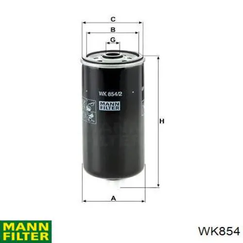 Filtro combustible WK854 Mann-Filter