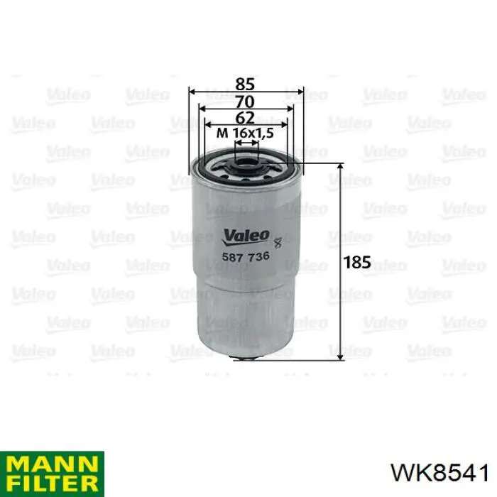 Топливный фильтр WK8541 Mann-Filter