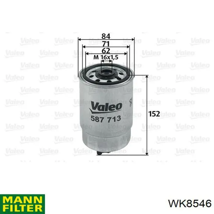 WK8546 Mann-Filter топливный фильтр