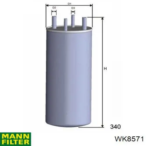 Купить WK8571 Mann-Filter Фильтр-отстойник топлива грубой очистки
