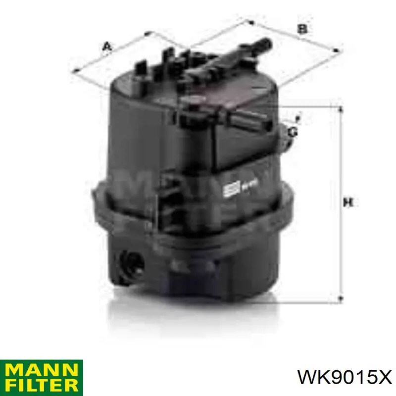 WK9015X Mann-Filter топливный фильтр