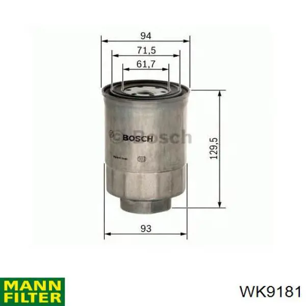 Топливный фильтр WK9181 Mann-Filter