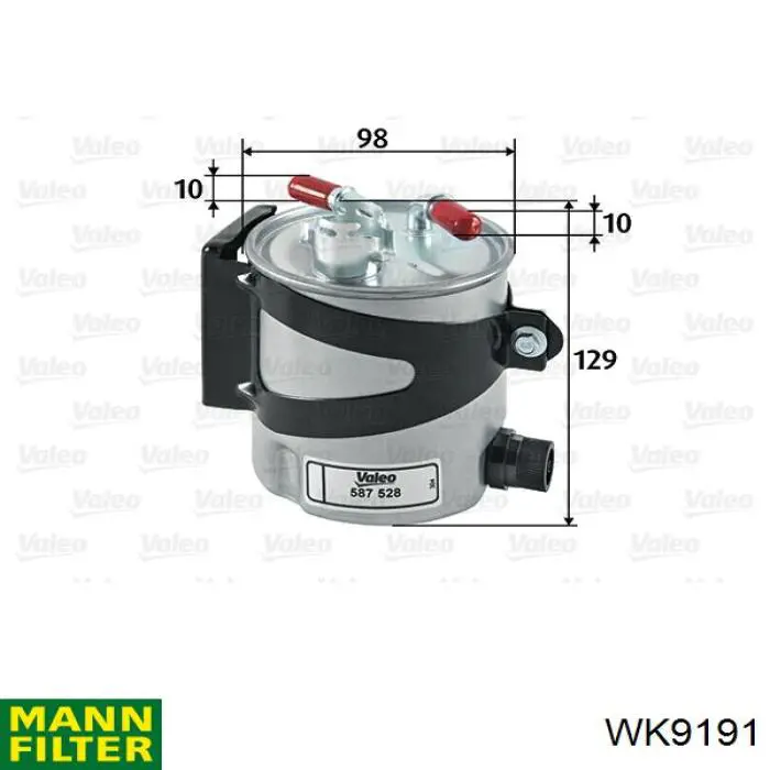 WK9191 Mann-Filter топливный фильтр