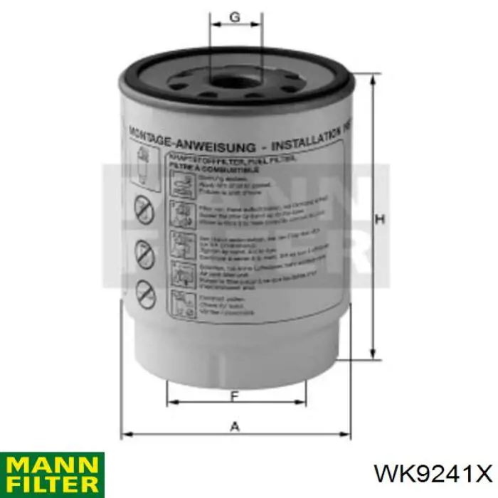 Filtro combustible WK9241X Mann-Filter