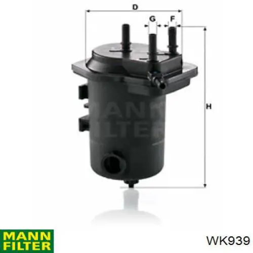 Фильтр тонкой очистки топлива Mann-Filter WK939 цена, от 31.19 USD