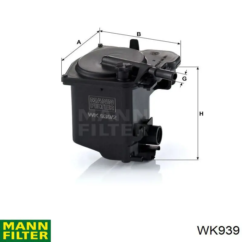 Купить WK939 Mann-Filter Фильтр-отстойник топлива грубой очистки