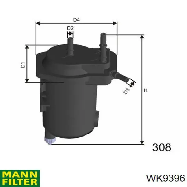 Топливный фильтр WK9396 Mann-Filter