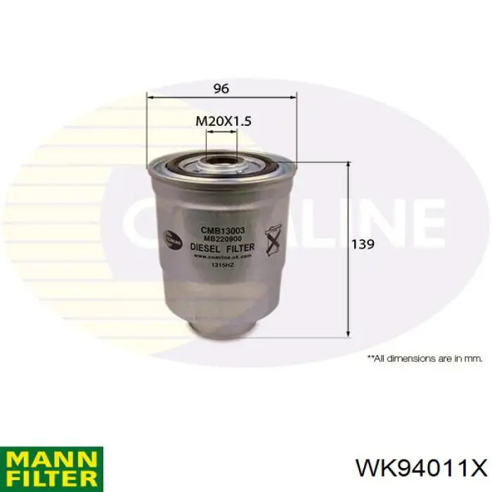 WK94011X Mann-Filter Фильтр топлива
