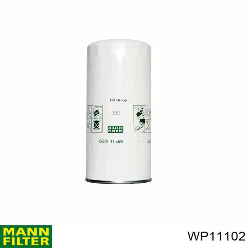 Filtro de aceite WP11102 Mann-Filter