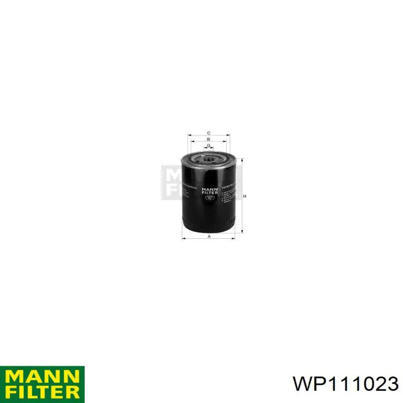 Filtro de aceite WP111023 Mann-Filter