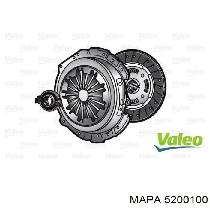 5200100 Mapa kit de embraiagem (3 peças)