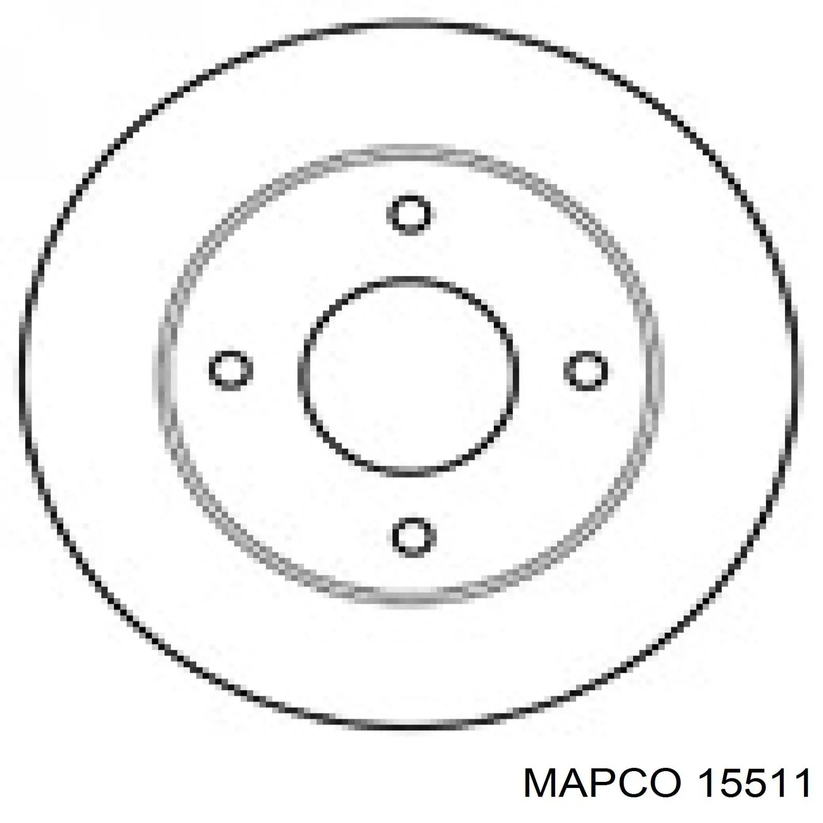 Freno de disco delantero 15511 Mapco