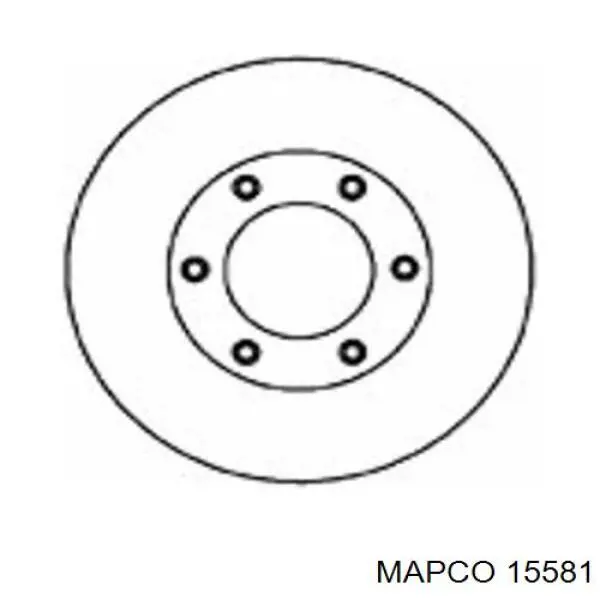 Freno de disco delantero 15581 Mapco