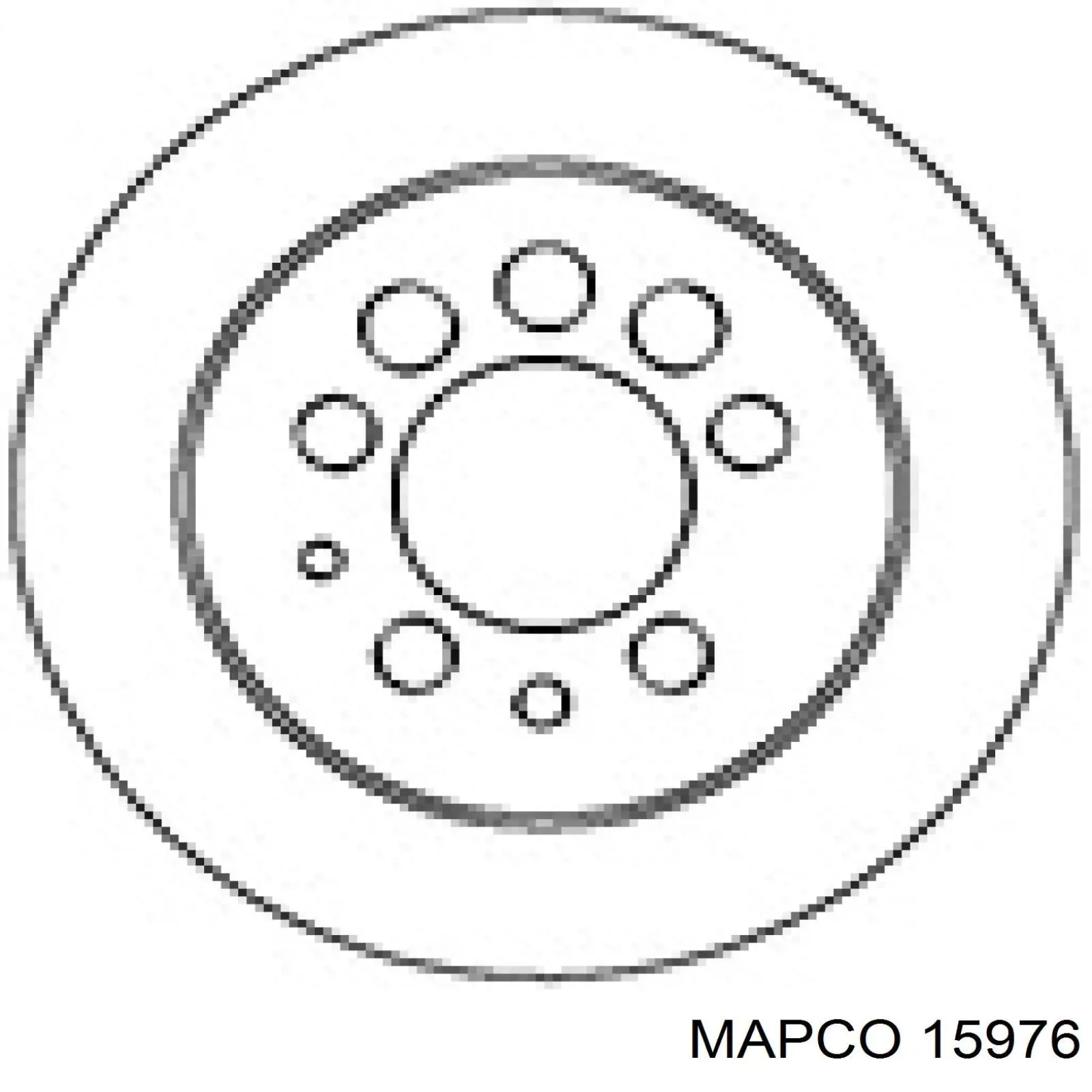 Disco de freno trasero 15976 Mapco